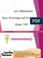 3 - CBSE - VIII - Math - Percentage and Its Applications