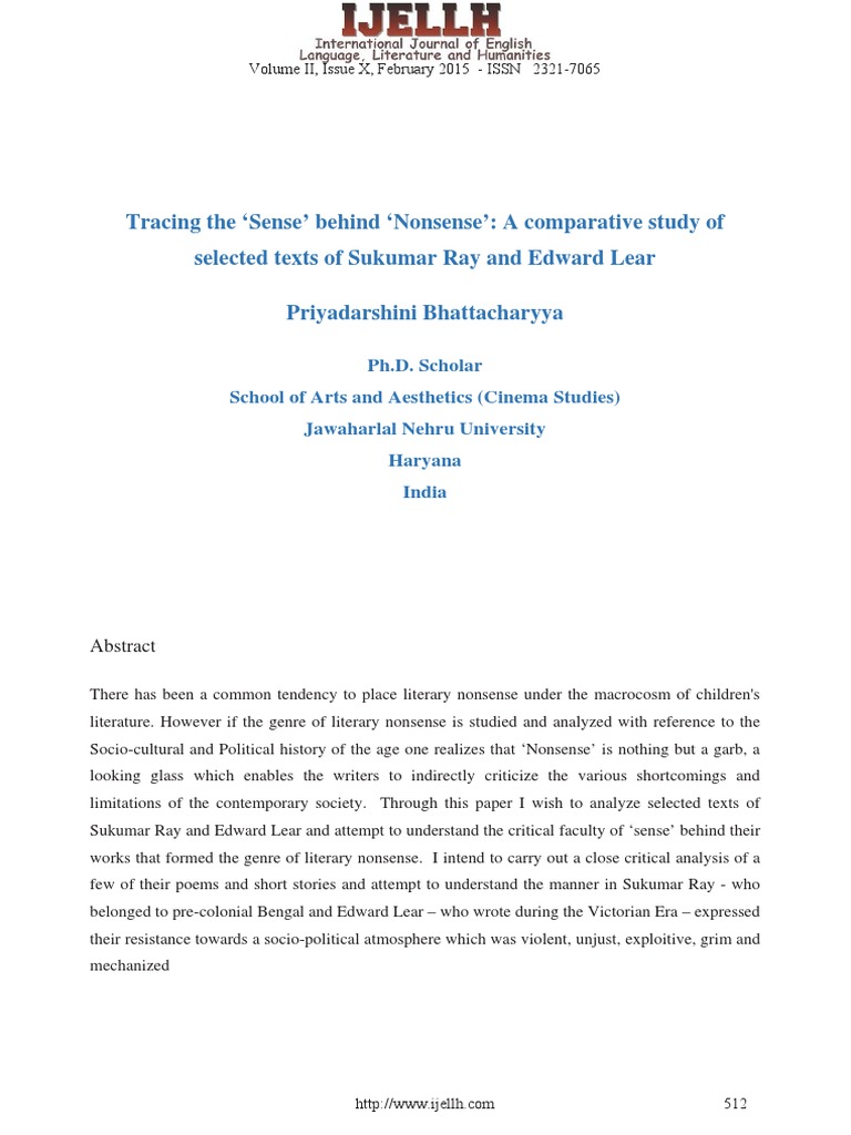Tracing The Sense Behind Nonsense A Comp | PDF