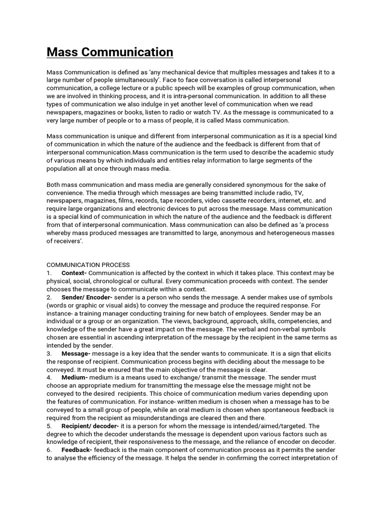 mass-communication-notes-unit-1-pdf-career-growth-social-science
