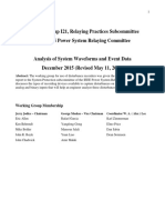 Working Group I21, Relaying Practices Subcommittee IEEE PES Power System Relaying Committee