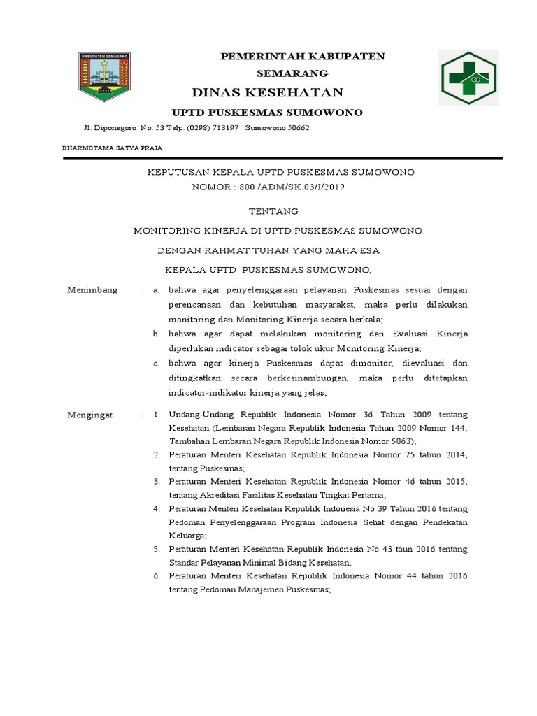 SK Monitoring Kinerja PDF