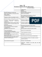 ID and Address Proof Document List | PDF | Identity Document | Government