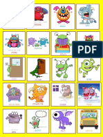 Actions Flash Cards Monsters Flashcards Fun Activities Games - 89804