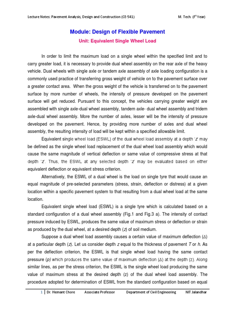 Understanding Equivalent Single Wheel Load | PDF