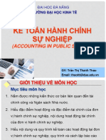 Bài giảng Kế toán HCSN - Chương 1 PDF