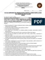 Acta de Compromiso Del Permiso Navideño Tropa Profesional Desur Puerto La Cruz