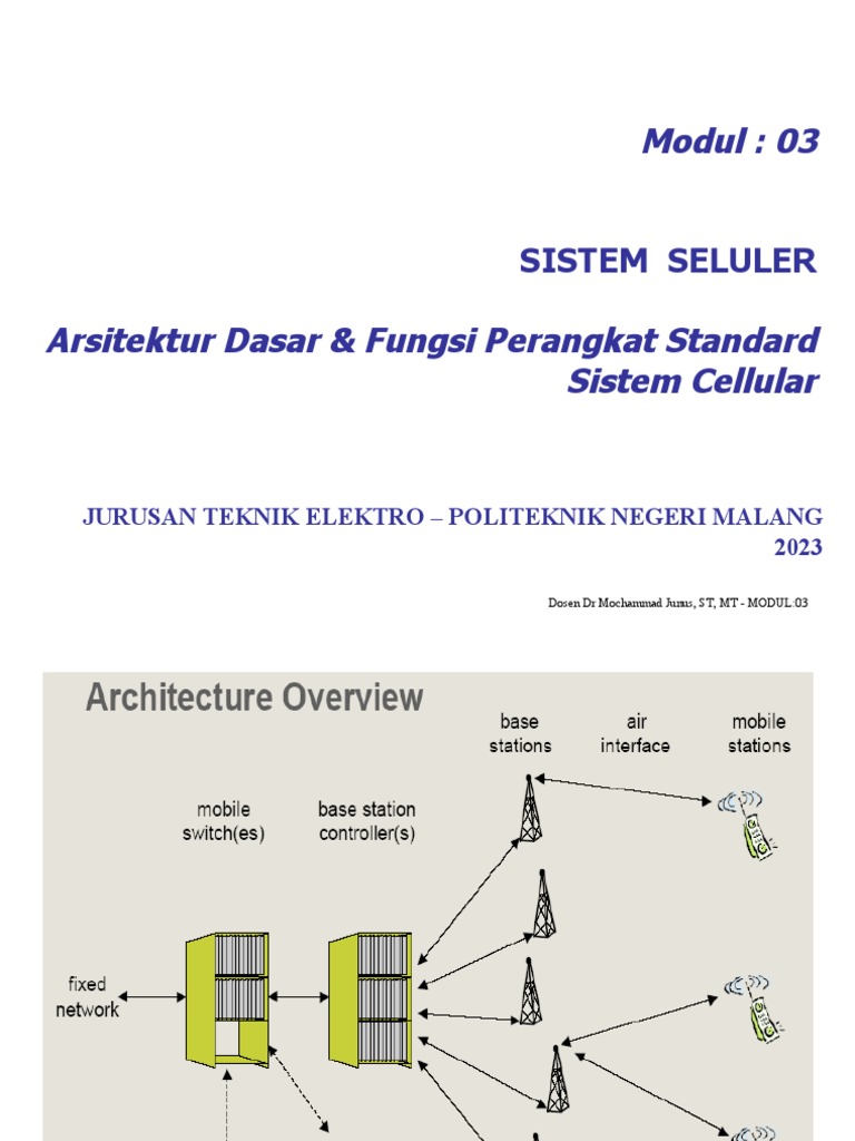 Arsitektur Sistem Seluler GSM | PDF