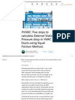 #HVAC - Five Steps To Calculate External Static Pressure Drop in HVAC Ducts Using Equal Friction Method. - LinkedIn
