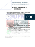 Normas para Submissão de Simpósios PDF