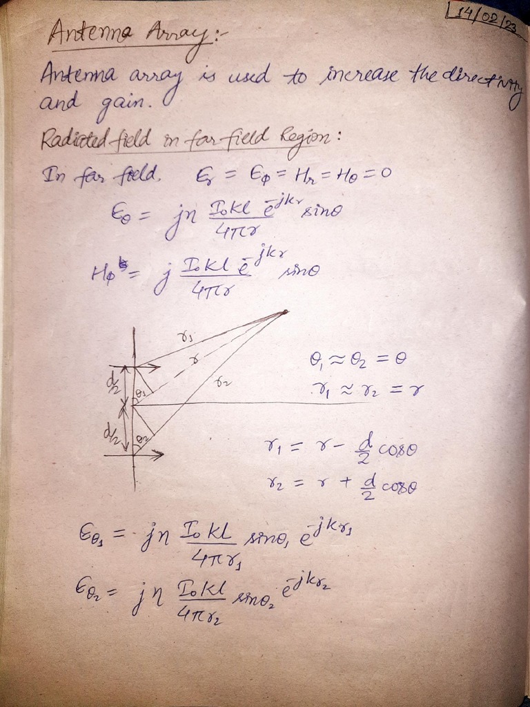 Antenna and Wave Propagation Notes PDF
