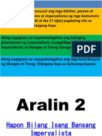 Hapon Bilang Imperyalistang Bansa Observation Format PDF