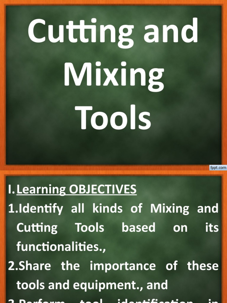 Mixing and Cutting Tools PDF
