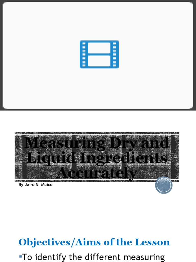 Measuring Ingredients for Baking | PDF