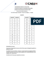 Gabarito Prova Objetiva CAED PDF