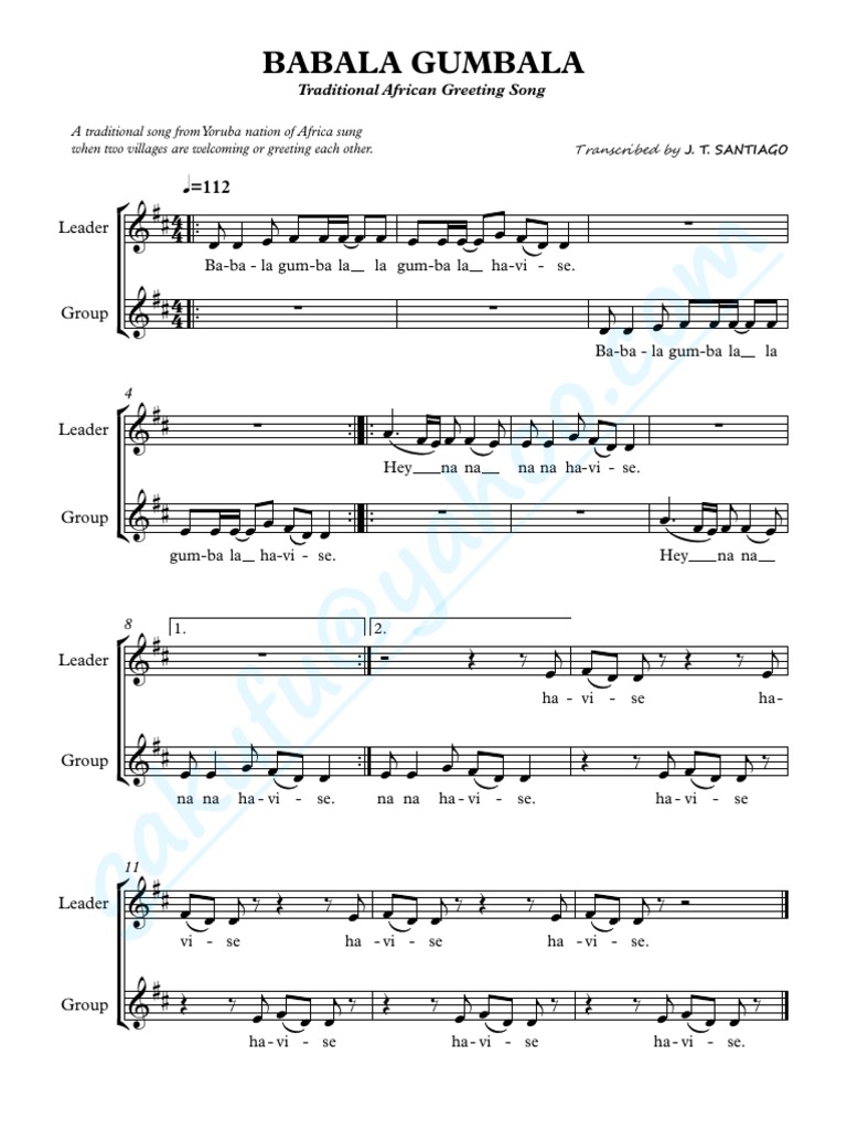 Babala Gumbala Full Score.pdf PDF