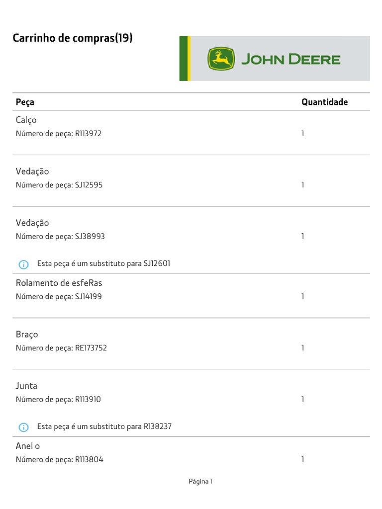 Peças Trator John Deere PDF | PDF