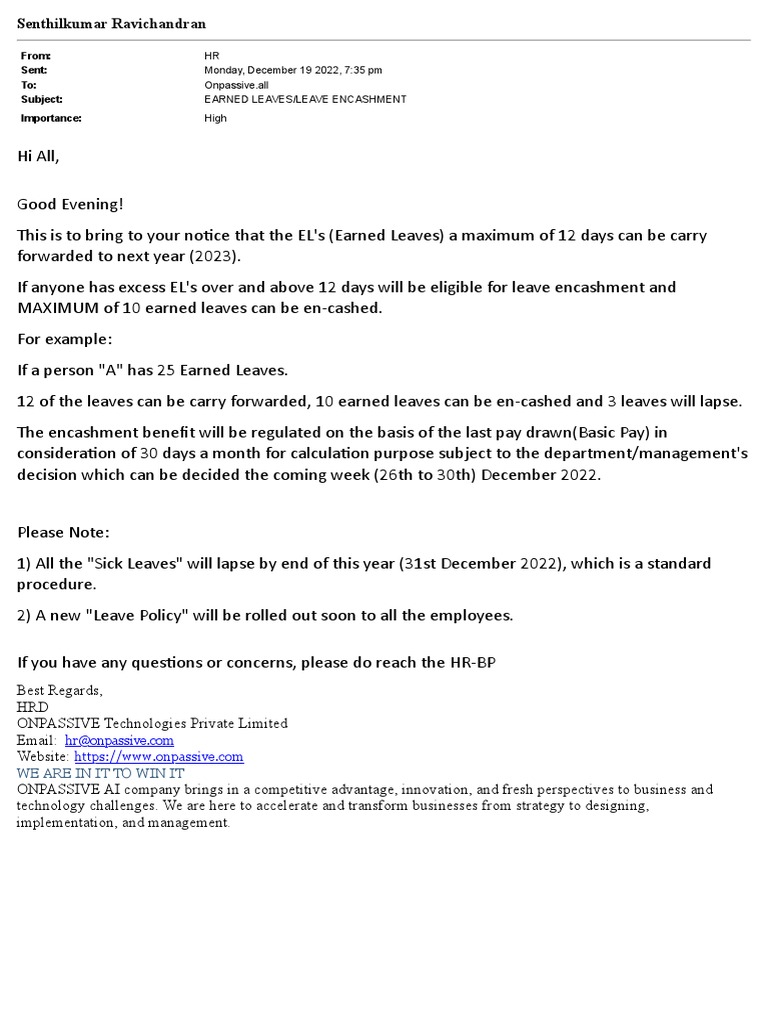 Leave Year End Process PDF
