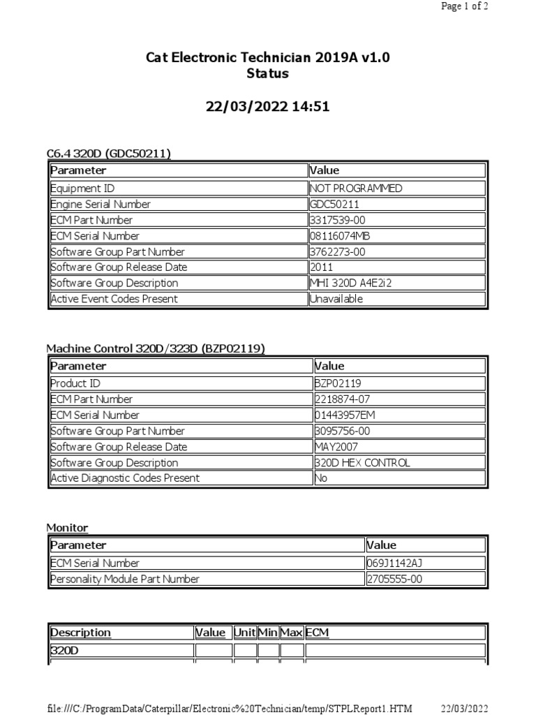 File c programdata caterpillar electronic technician temp pdf