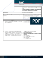 Solicitud de Cedula de Identidad Por Primera Vez PDF