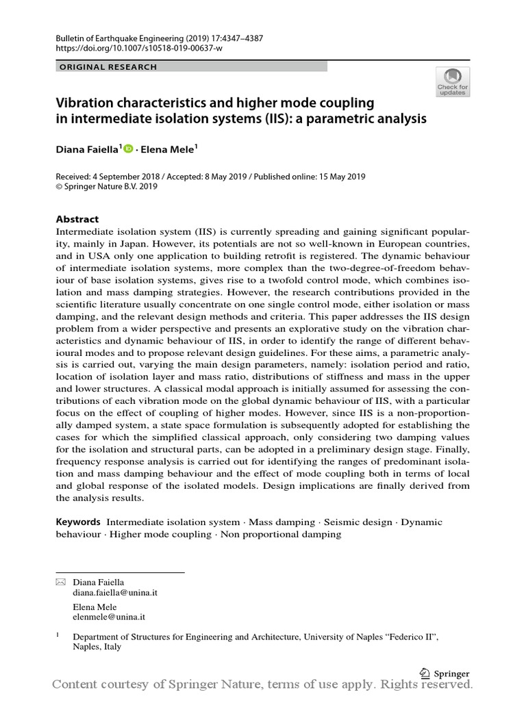 Vibration characteristics and higher mode coupling pdf pdf