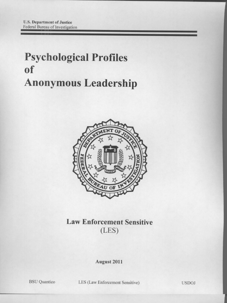 FBI Psychological Profiles of Anonymous | PDF