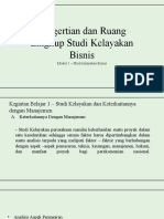 Pengertian Dan Ruang Lingkup Studi Kelayakan Bisnis