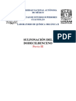 Previo 3 Sulfonación de Dodecilbenceno D PDF