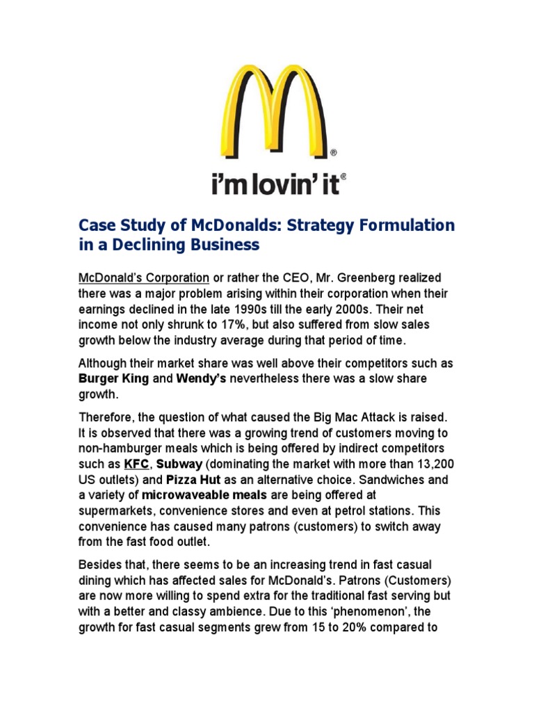 McDonalds (Case Study) PDF