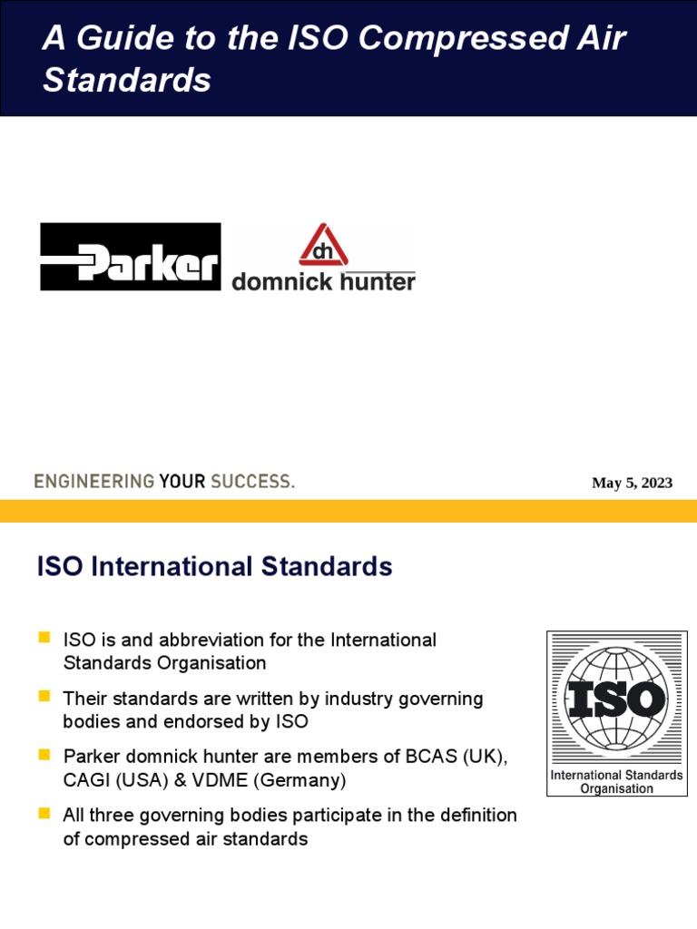 Introduction To ISO Compressed Air Standards Wip PDF Filtration Particulates