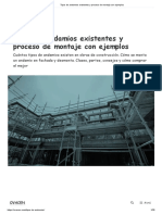 Tipos de Andamios Existentes y Proceso de Montaje Con Ejemplos PDF