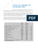 Bases I Tipus Cotització A La Seguretat Social 2023