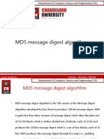 MD5 Message Digest Algorithm: University Institute of Engineering (UIE)