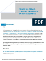 Princípios Gerais, Conceito e Histórico Da Biossegurança