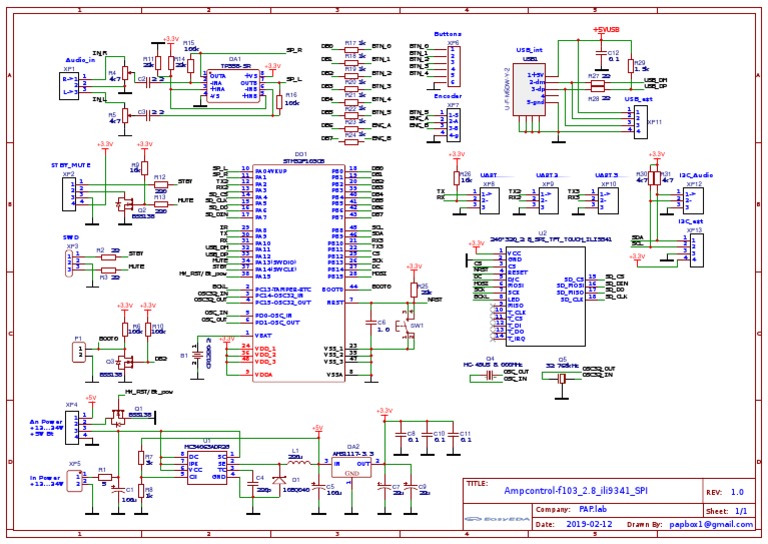 Schematic Ampcontrol f103 Ampcontrol f103 2.8 Ili9341 SPI