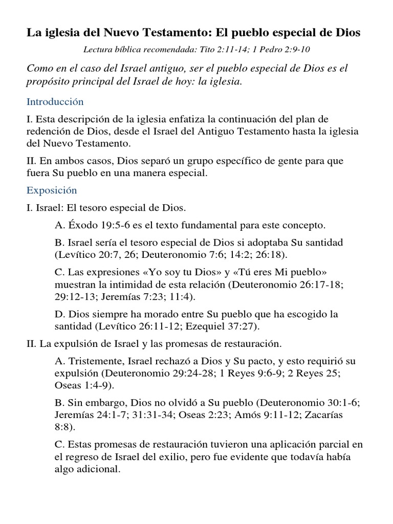La Iglesia Del Nuevo Testamento | PDF | Libro de Deuteronomio | Cristo ...