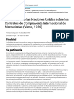 Convención de Las Naciones Unidas Sobre Los Contratos de Compraventa Internacional de Mercaderías