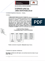 Constancia de Libre Disponibilidad de Terreno