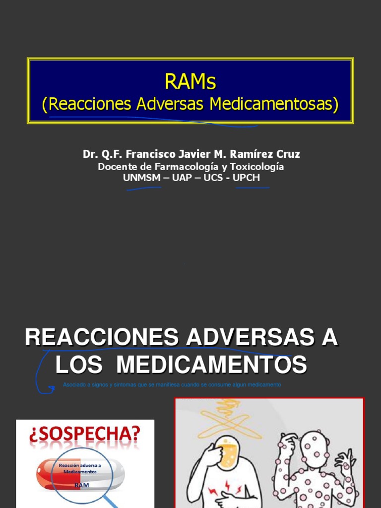 Clasificación y Tipos de RAMs en Farmacología | PDF