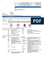 Lead Acid Battery Safety Data Sheet