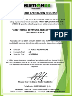 Certificado curso Estatuto Administrativo