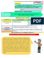 Experiencia de Aprendizaje 1 - Actividad 1 - 5to Grado - Educacion Fisica