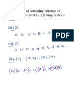Calculation of Screening Constant or Screening Constant (Using Slater's Rule) Stef