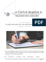 CLASIFICACIÓN DE LOS MÉTODOS CIENTÍFICOS - Juan Carlos Segales L - PDF