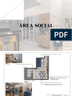 Área social com móveis planejados