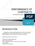 Performance of Contracts