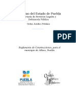 Atlixco Reglamento de Construcciones para El Municipio de Atlixco Del Estado de Puebla PDF