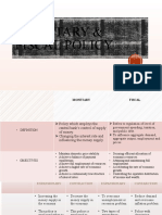 Monetary & Fiscal Policy