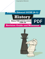 GCSE History Revision Guide and Workbook Examines Henry VIII's Reign 1509-1540