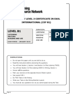 LRN Level B1 January 2019 Exam Paper PDF