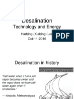 Desalination Technology and Energy Cost Analysis